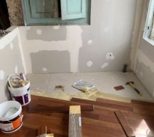 Pose parquet merbau
