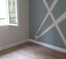 Peinture chambre BB 2 et parquet + plinthes blanches