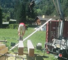 Les charpentiers au boulot