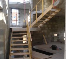 Escalier provisoire