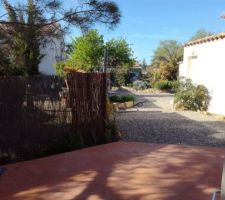 Terrasse , vue coté Nord.