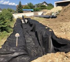 Tranchées drainantes pour eau de pluie