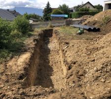 Tranchées drainantes pour eau de pluie