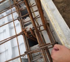 Jonction ferraillage dalle et fondations