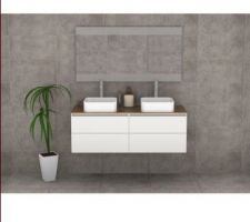 Meuble de la salle de bain de l'étage