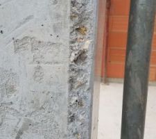 Poteau de la terrasse "agrandi"...