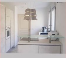 Je vous présente ma cuisine il manque encore un coffrage mais l'essentiel est là :) vous en pensez quoi ?