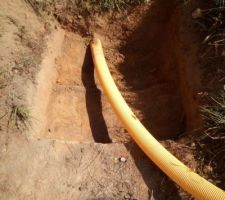 Aplanissement du terrain écoulement des eaux pluviales