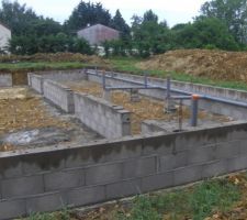 Mise en place des évacuations d'eau