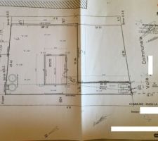 Plan du terrain avec implantation de la maison future