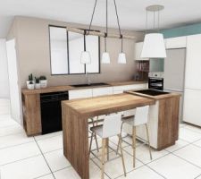 Rendu 3D projet cuisine SoCoo'c