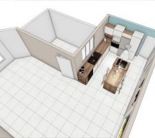Rendu 3D projet cuisine SoCoo'c