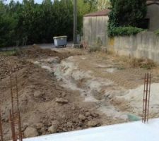 Réseaux secs en cours de finition
