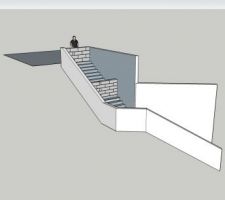 La transformation de l'escalier en rocaille
