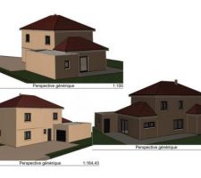 Vue perspective 3D maison