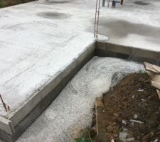 Dalle rez de chaussée coulée