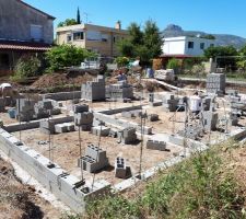 D&eacute;but d'&eacute;l&eacute;vation du vide sanitaire