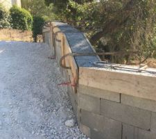 Mur de soutènement accès maison