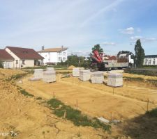 Livraison des palettes de parpaings