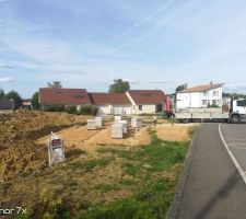 Livraison des palettes de parpaings