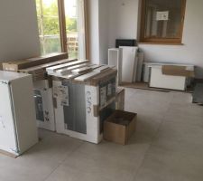 La cuisine en attente d'être posée