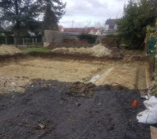 Terrassement pour les fondations terminé.