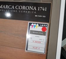 Le carrelage choisi