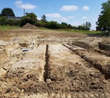 Terrassement et tranchées en cours