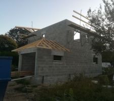 Toit du garage, pente 60%.