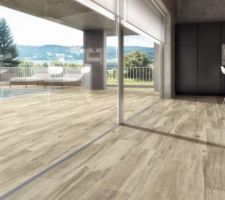 Choix carrelage effet parquet pièce de vie + Couloir