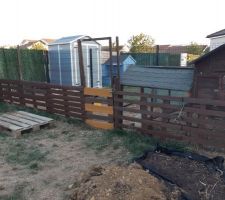 Enclos des poules repeint