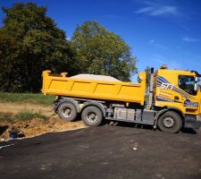 Livraison du chemin de chantier