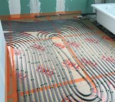 Plancher chauffant - salle de bain