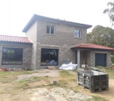 Menuiserie gris anthracite tous alu avec volet roulant alu gris