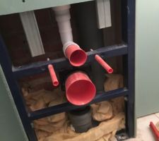 Pose du placo cloison douche de la  salle de bain parentale