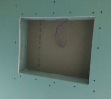 Pose du placo cloison douche de la  salle de bain parentale