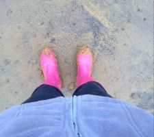 Là ça va, pour une fois mes bottes ne sont pas restées enfoncé ds la terre