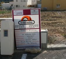 Le panneau du permis de construire enfin affiché ! ^_^