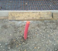 Ferraillage de la dalle avant coulage en début de semaine