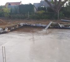 Coulage beton radier 5