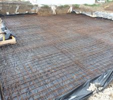 Pose de ferraillage pour radier