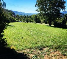 Vue haute du terrain avec vue plein sud