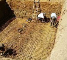 Ferraillage du fond de la cave