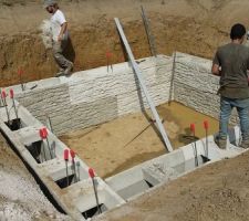 Construction de la cave en blocs 2s