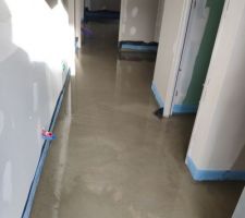 Bonjour a tous,
Après de looongues vacances, reprise des travaux avec la chape liquide coulé afin de recevoir un carrelage 60x60.