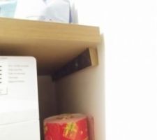 Tasseau pour soutenir le plan de travail de la buanderie