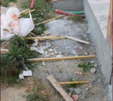 Etat du terrain après la finition du gros oeuvre