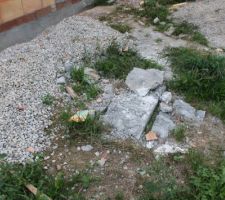 Etat du terrain après la finition du gros oeuvre