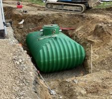 Terrassement pour pose de la cuve d?eau