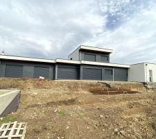 Terrassement pour le futur mur de soutènement